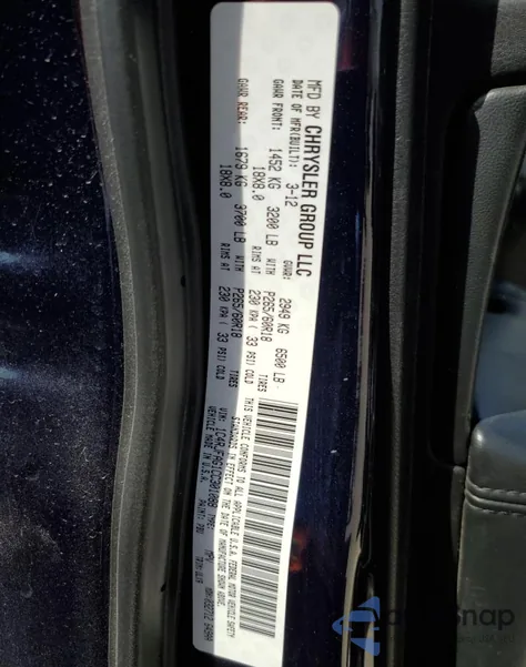 2012 Jeep Grand Cherokee Laredo из США, поврежденный, VIN 1C4RJFAG1CC301088